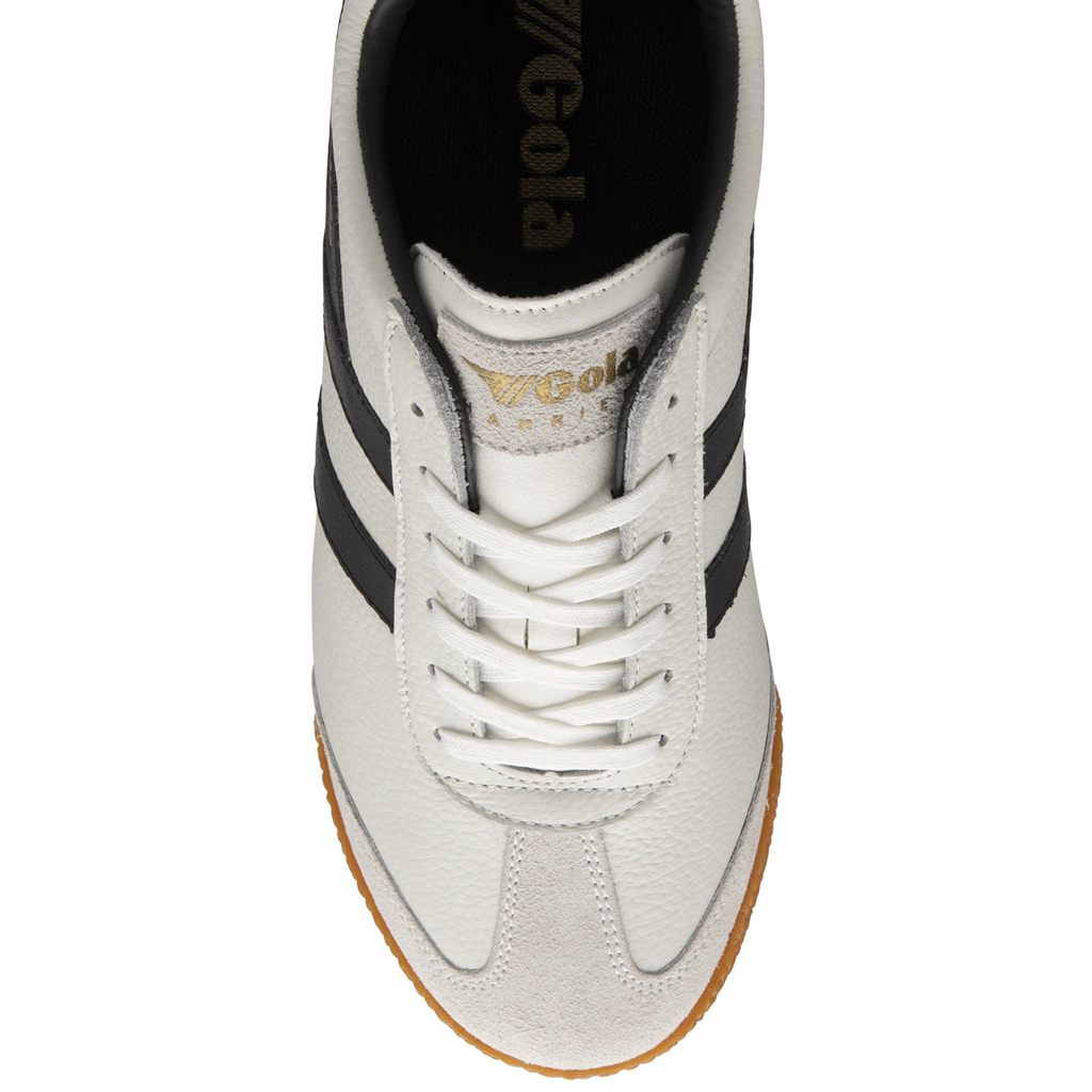 Gola Classics Harrier Leather Sneakers Fehér Fekete Fekete Hungary | PHD-912758