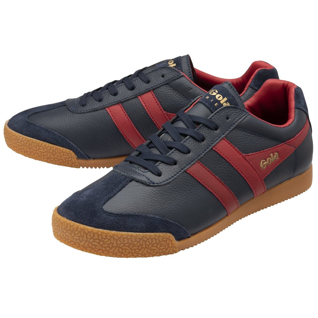 Gola Classics Harrier Leather Sneakers Sötétkék Mélypiros Mélypiros Hungary | KCL-068941