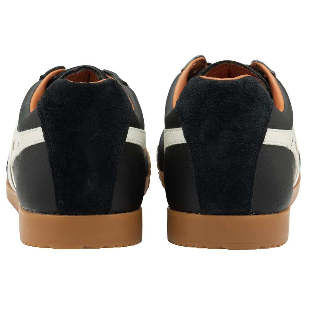 Gola Classics Harrier Leather Sneakers Fekete Fehér Narancssárga Hungary | VHP-135926