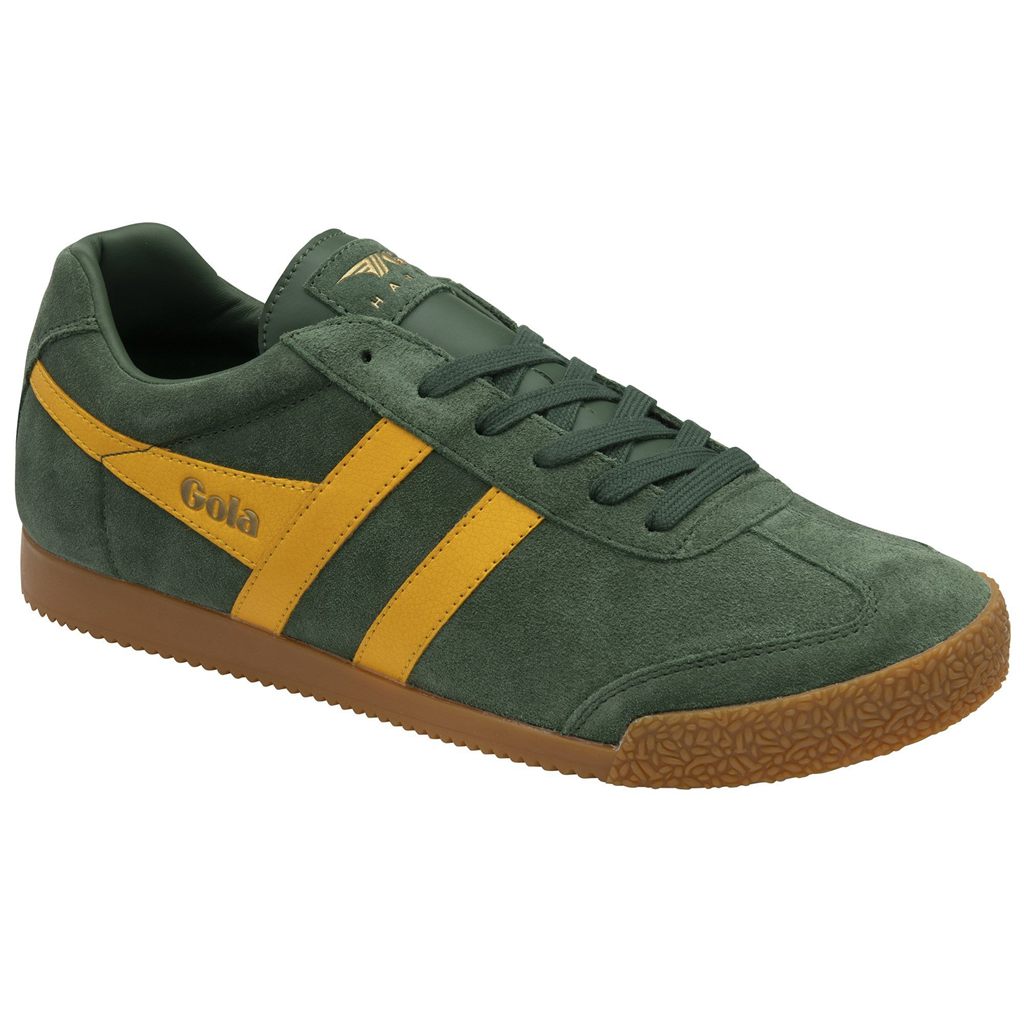 Gola Classics Harrier Suede Sneakers Evergreen Sun Hungary | QMI-296847