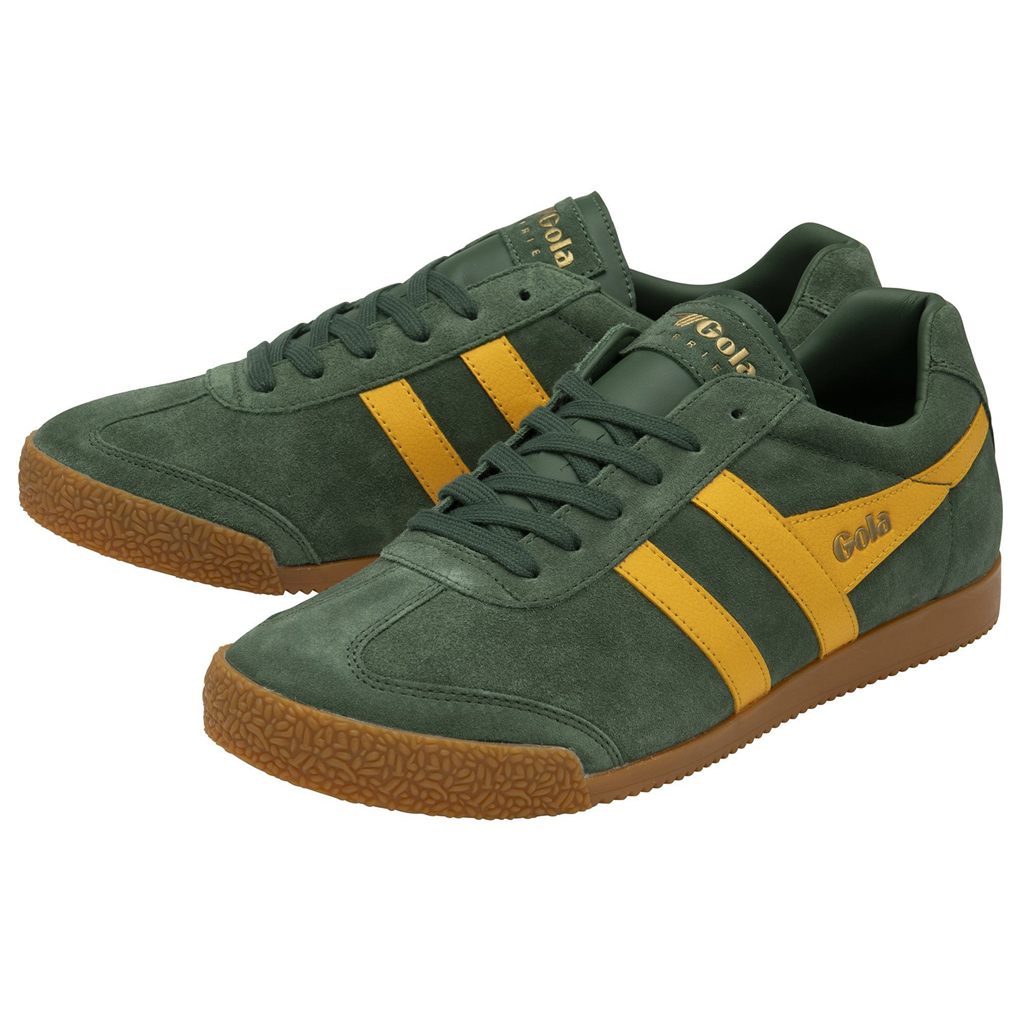 Gola Classics Harrier Suede Sneakers Evergreen Sun Hungary | QMI-296847
