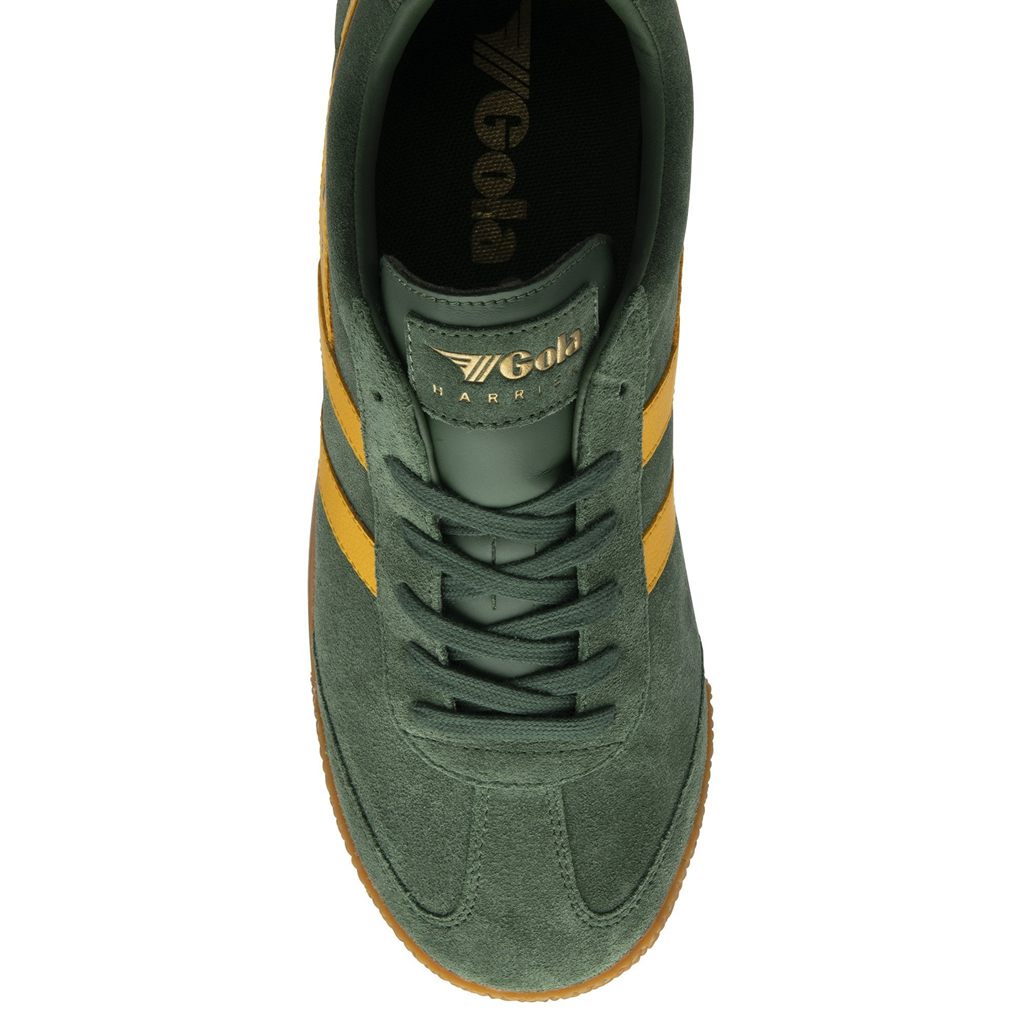 Gola Classics Harrier Suede Sneakers Evergreen Sun Hungary | QMI-296847