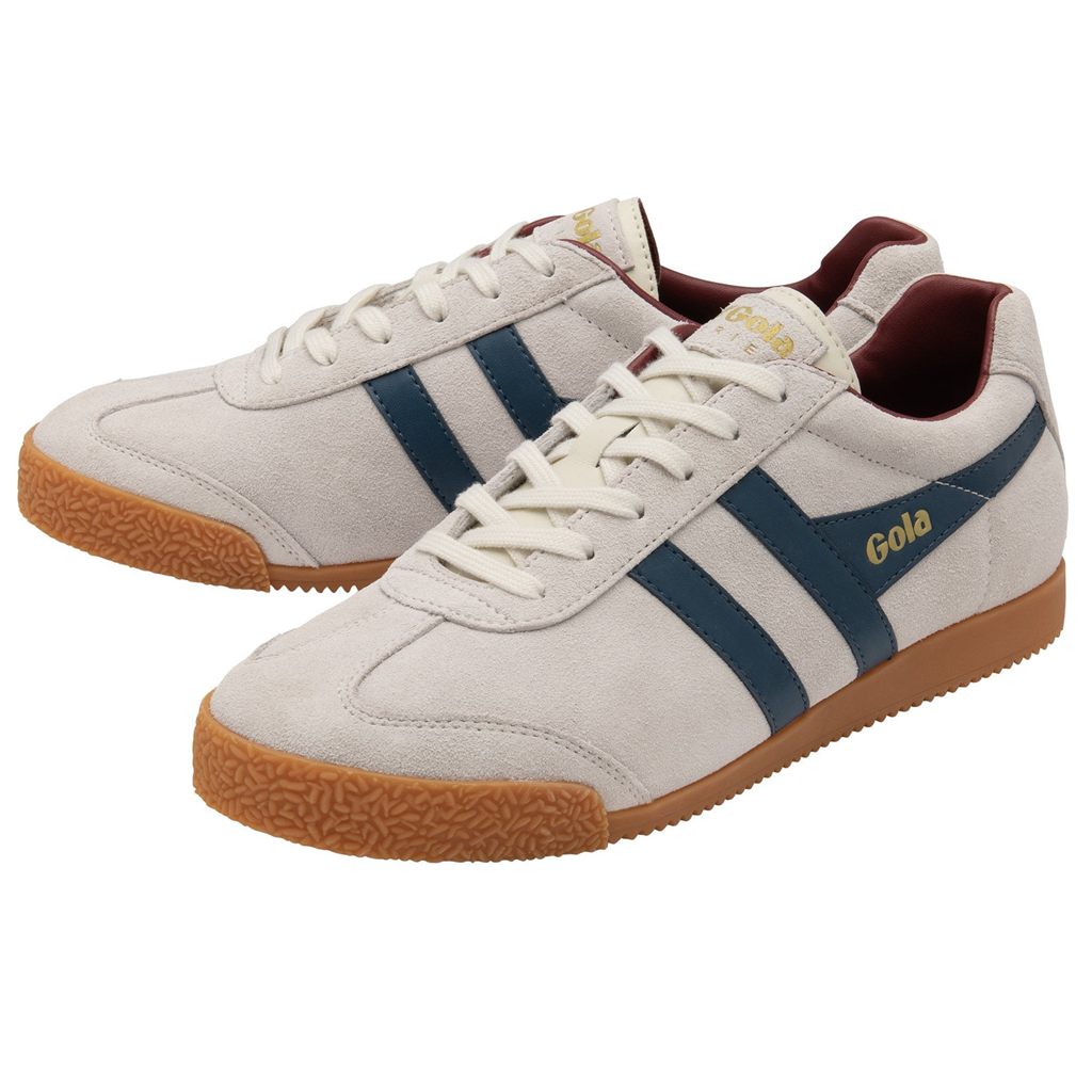 Gola Classics Harrier Suede Sneakers Fehér Kék Mélypiros Hungary | OCV-486321
