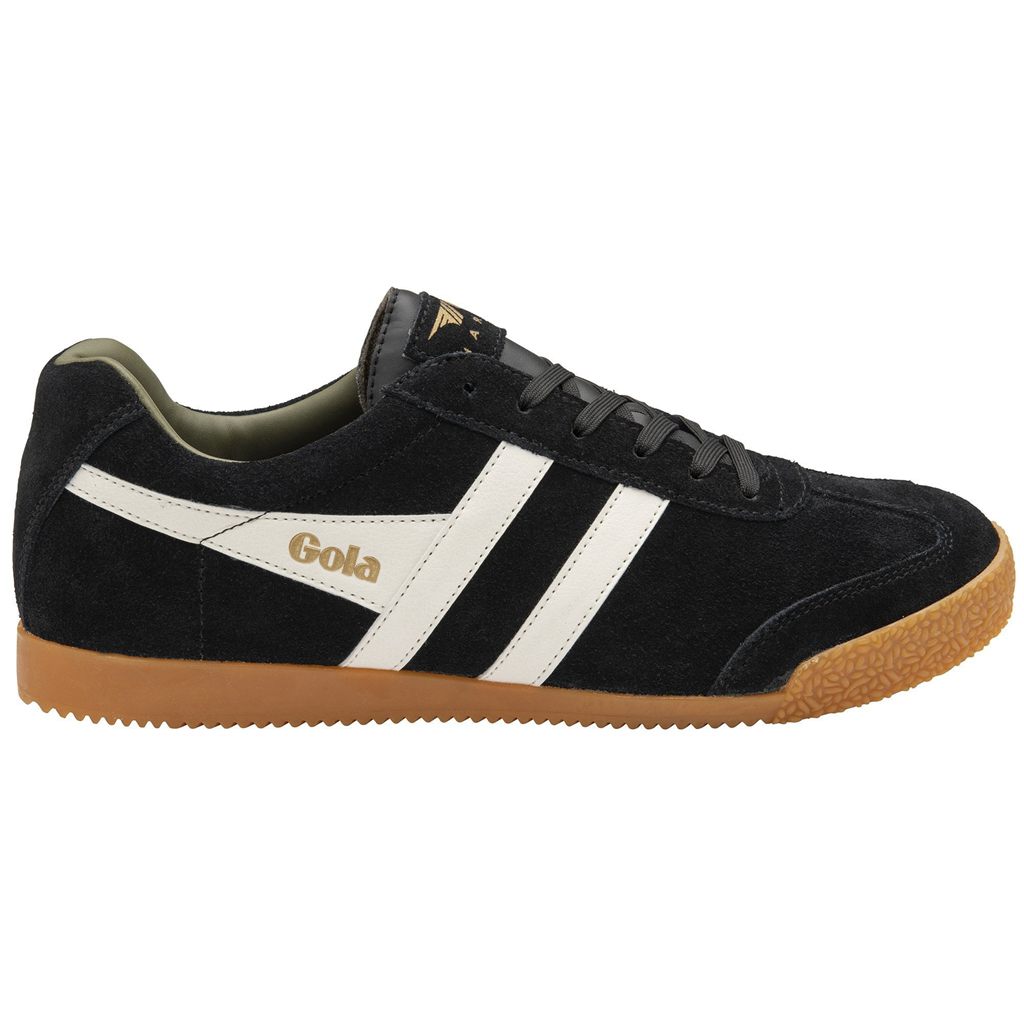 Gola Classics Harrier Suede Sneakers Fekete Fehér Khaki Hungary | BRY-568279