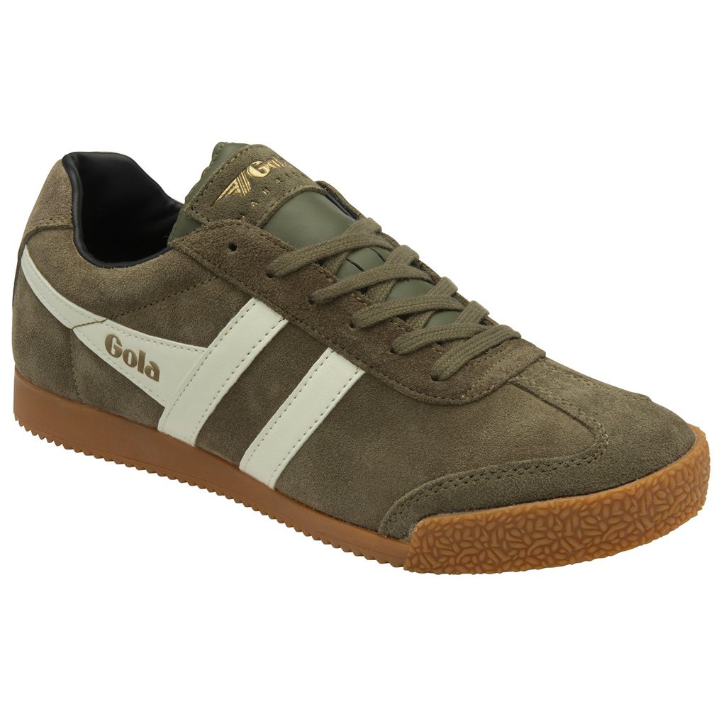 Gola Classics Harrier Suede Sneakers Khaki Fehér Fekete Hungary | WBM-485126