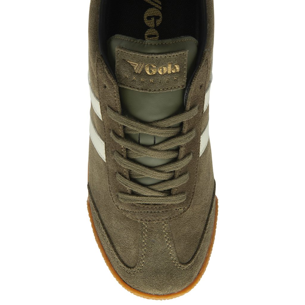 Gola Classics Harrier Suede Sneakers Khaki Fehér Fekete Hungary | WBM-485126