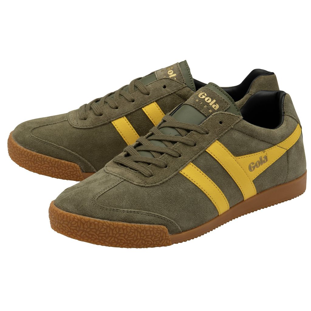 Gola Classics Harrier Suede Sneakers Khaki Fekete Hungary | PXO-046871
