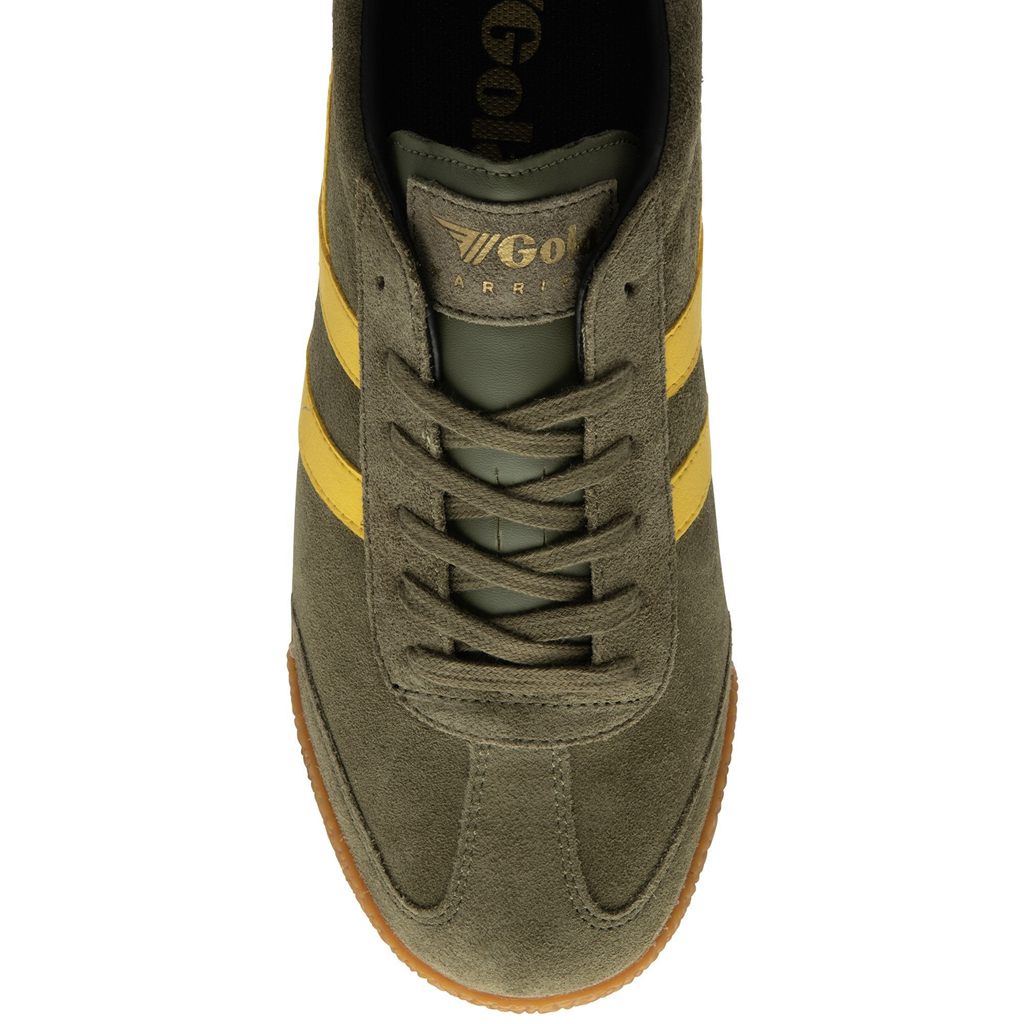 Gola Classics Harrier Suede Sneakers Khaki Fekete Hungary | PXO-046871