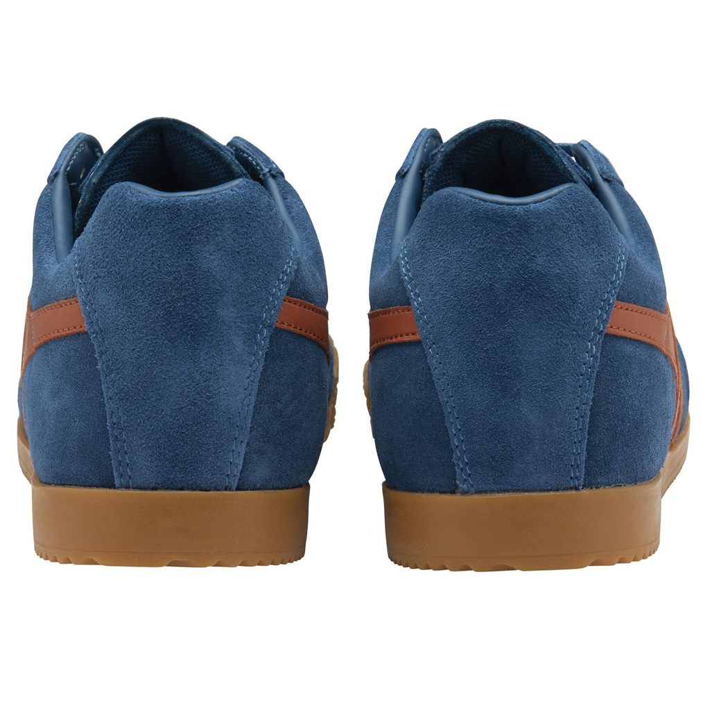 Gola Classics Harrier Suede Sneakers Kék Narancssárga Hungary | BZT-648523