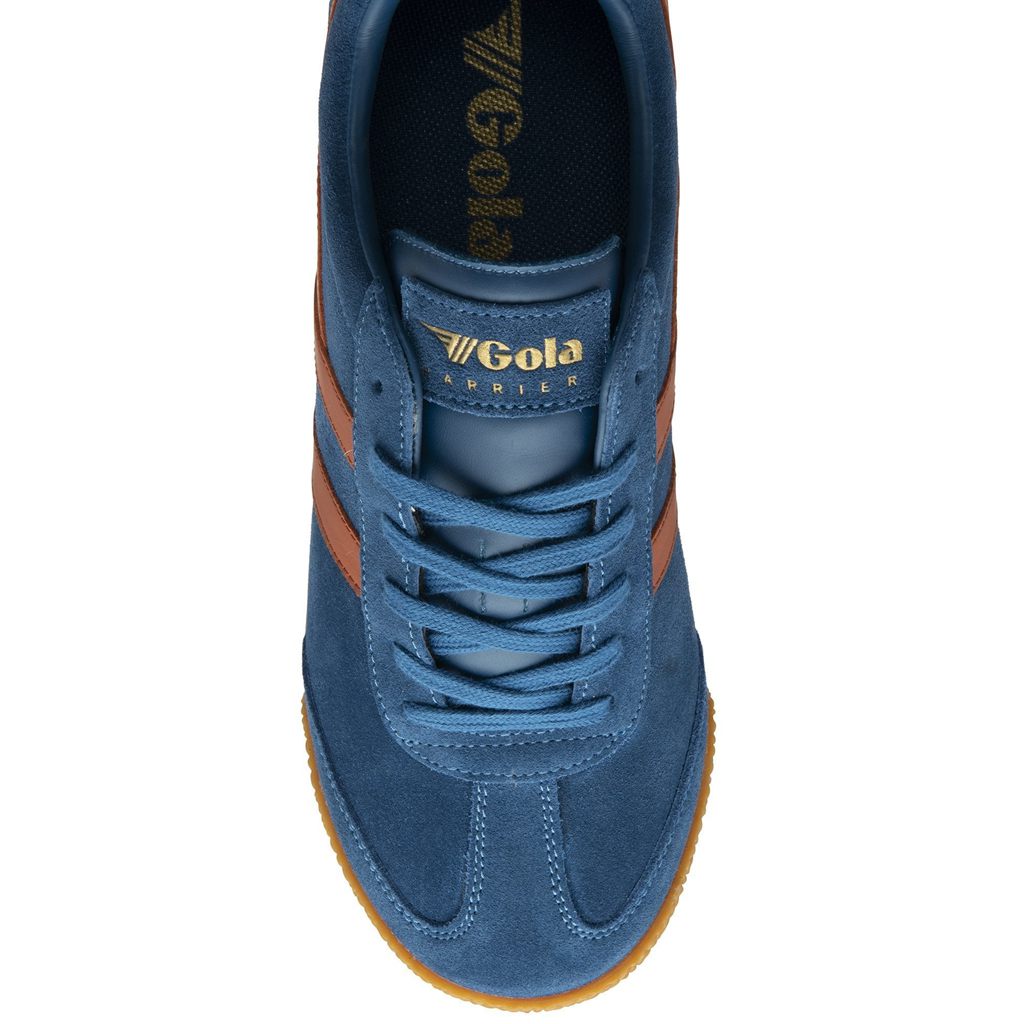 Gola Classics Harrier Suede Sneakers Kék Narancssárga Hungary | BZT-648523
