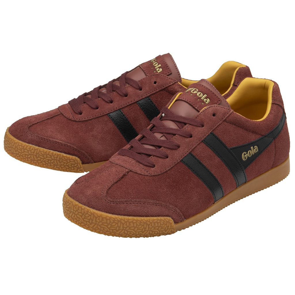 Gola Classics Harrier Suede Sneakers Piros Fekete Hungary | KQJ-637809