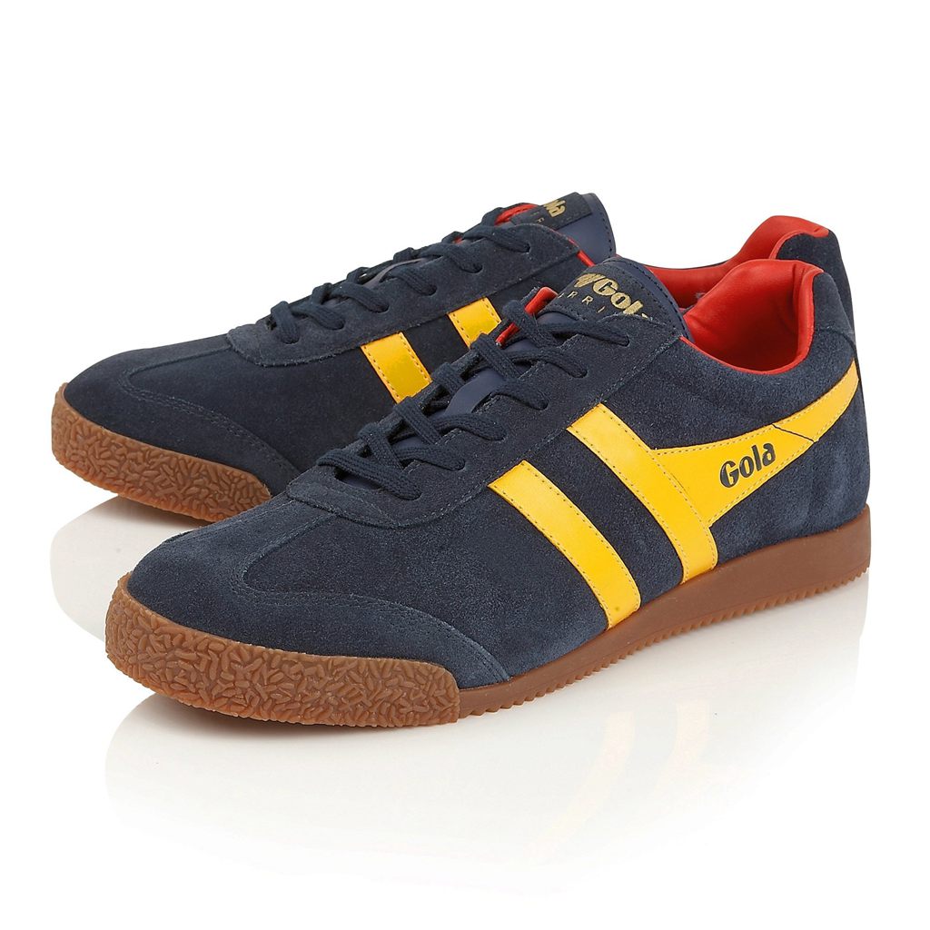 Gola Classics Harrier Suede Sneakers Sötétkék Piros Hungary | ZNQ-142796
