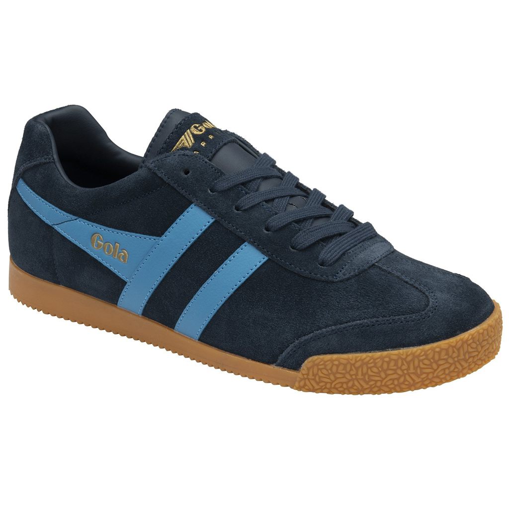 Gola Classics Harrier Suede Sneakers Sötétkék Hungary | DWI-519064