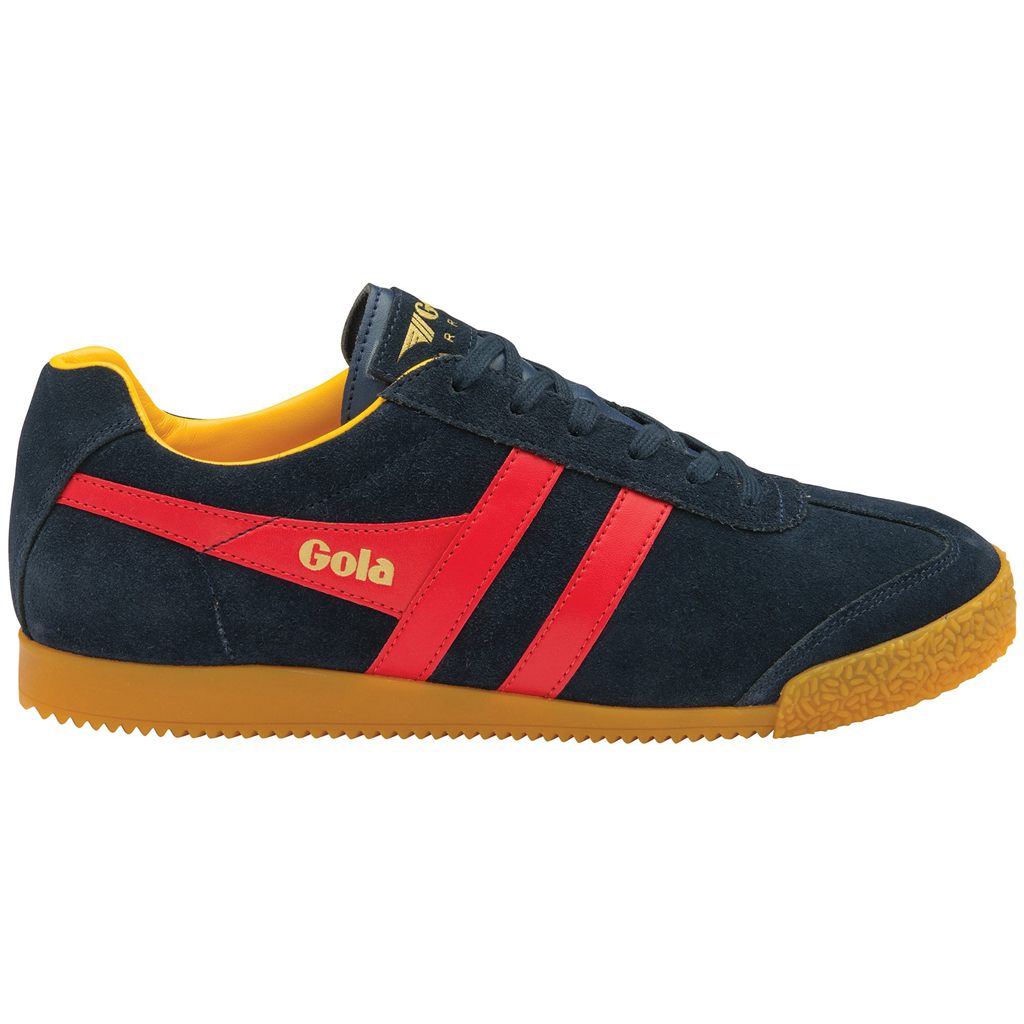 Gola Classics Harrier Suede Sneakers Sötétkék Piros Hungary | OXB-750426