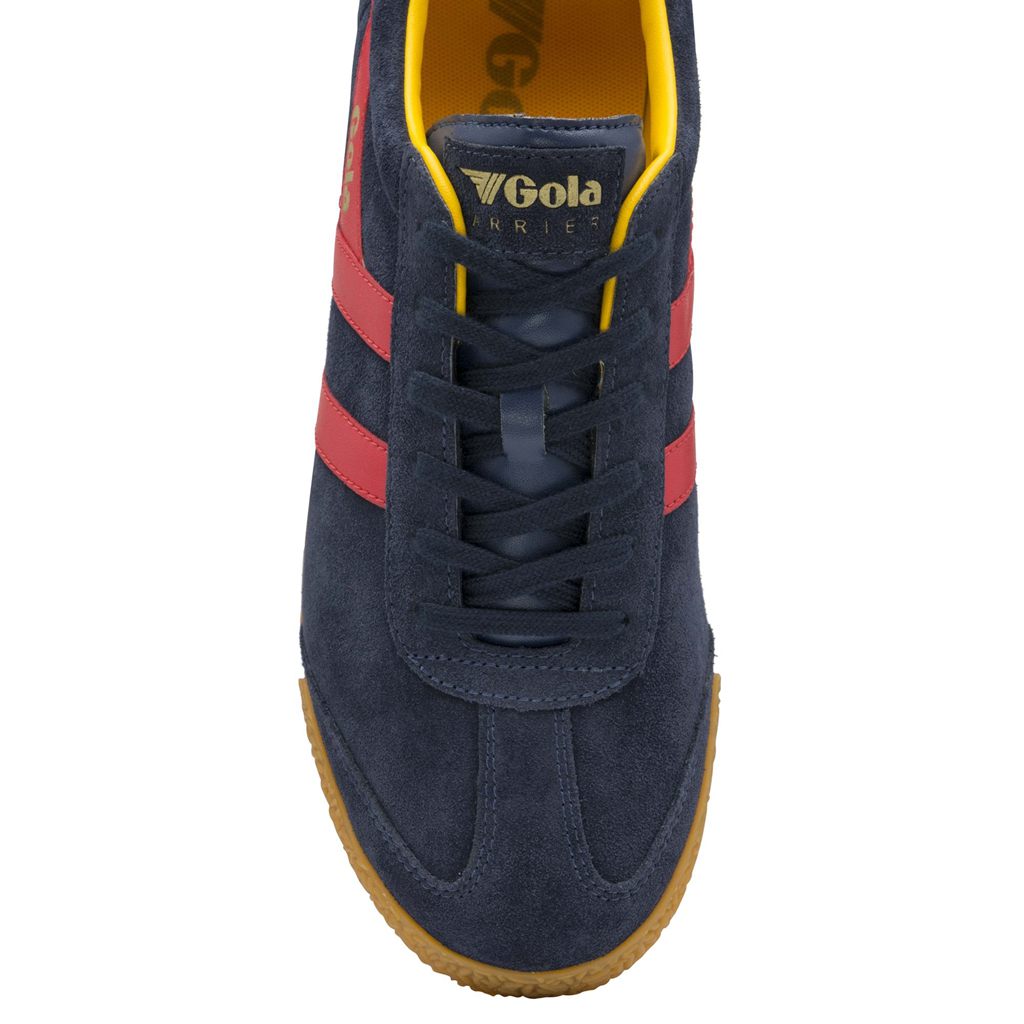 Gola Classics Harrier Suede Sneakers Sötétkék Piros Hungary | OXB-750426