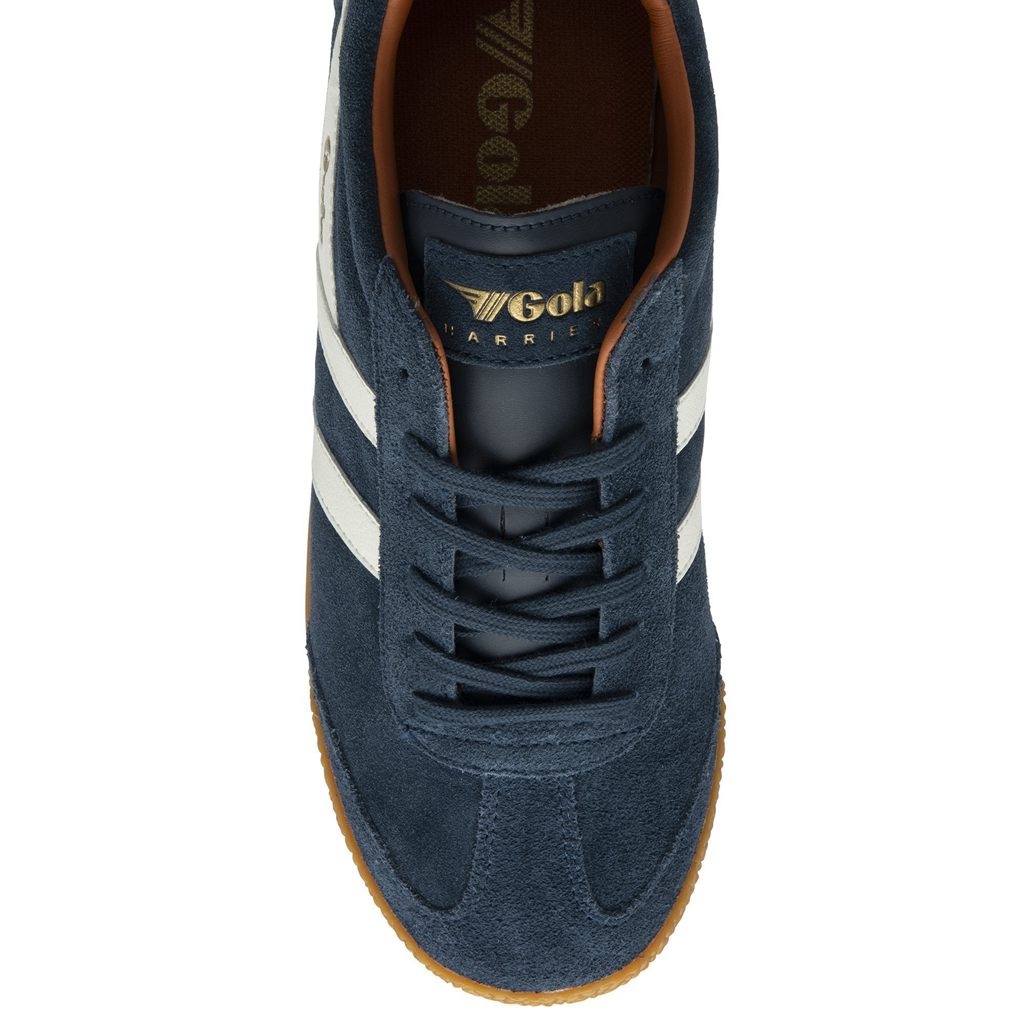 Gola Classics Harrier Suede Sneakers Sötétkék Fehér Narancssárga Hungary | YTC-068531