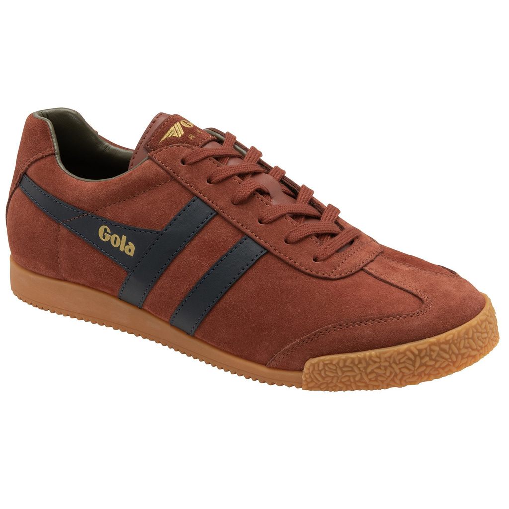 Gola Classics Harrier Suede Sneakers Sötétkék Khaki Hungary | LUS-904856