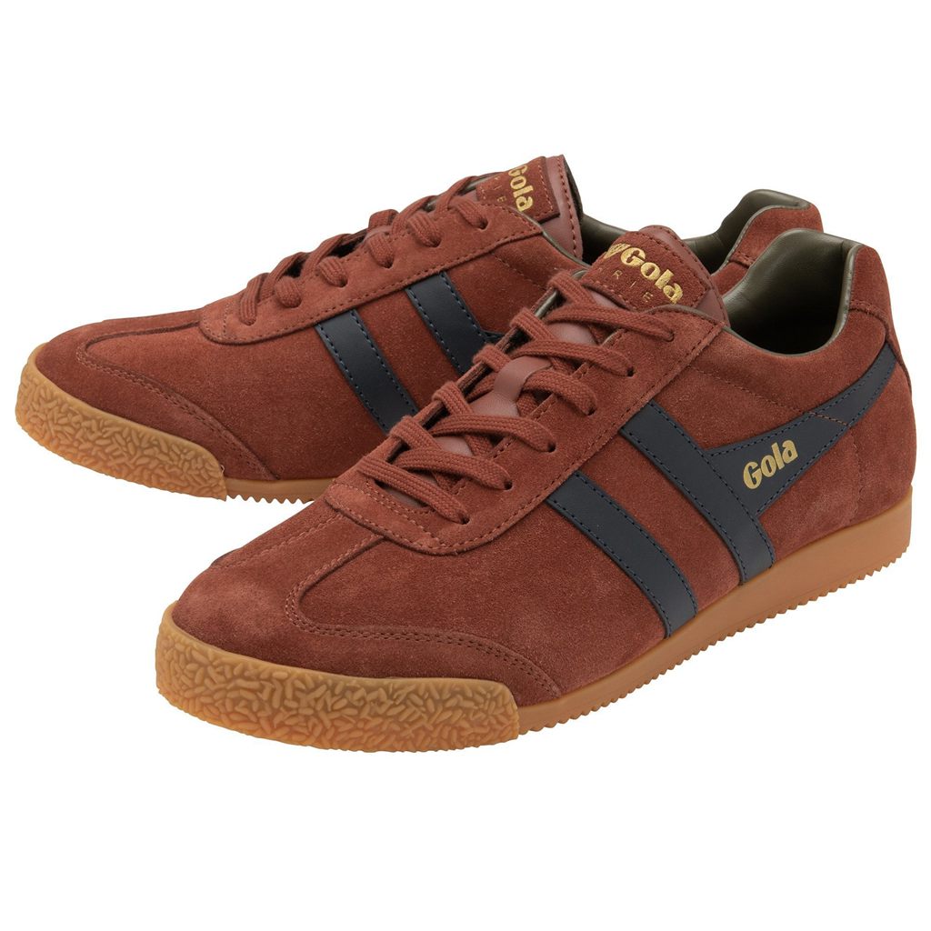Gola Classics Harrier Suede Sneakers Sötétkék Khaki Hungary | LUS-904856