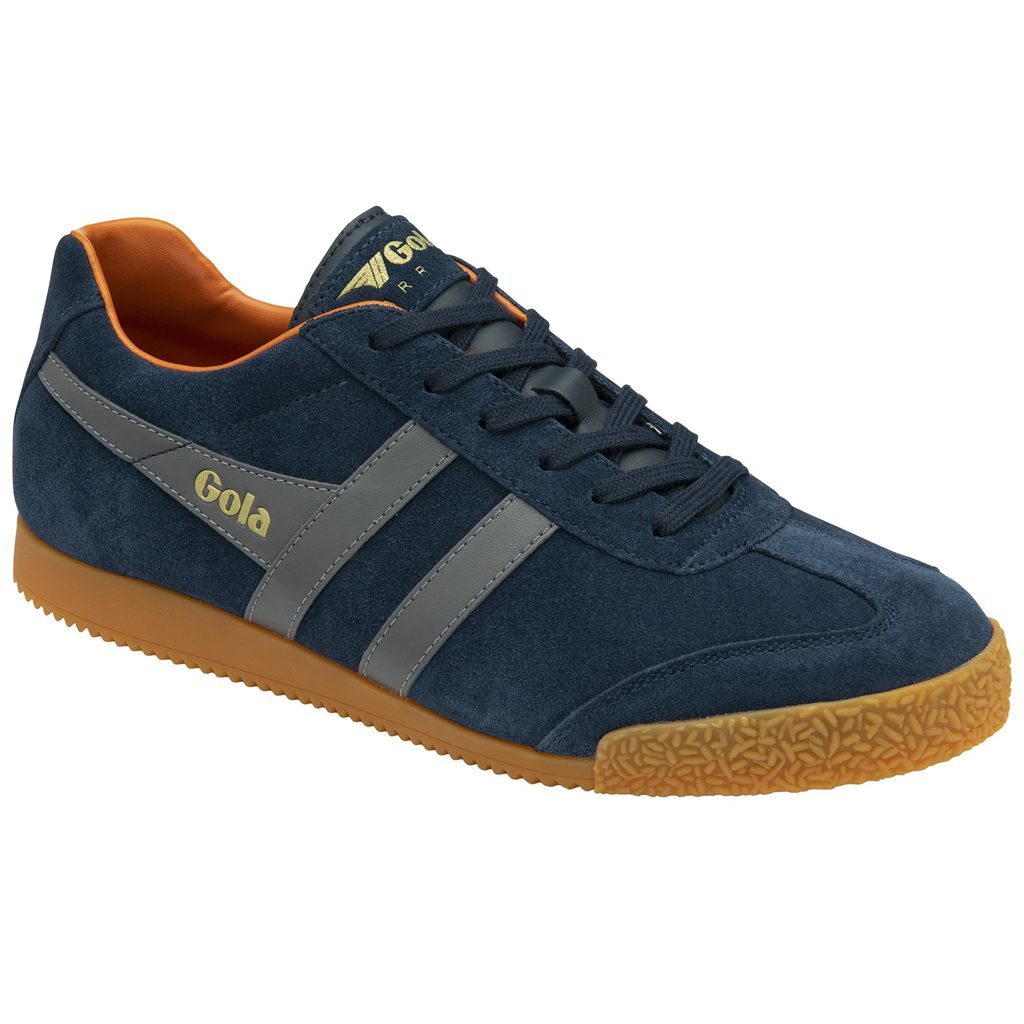 Gola Classics Harrier Suede Sneakers Sötétkék Narancssárga Hungary | FJO-140962
