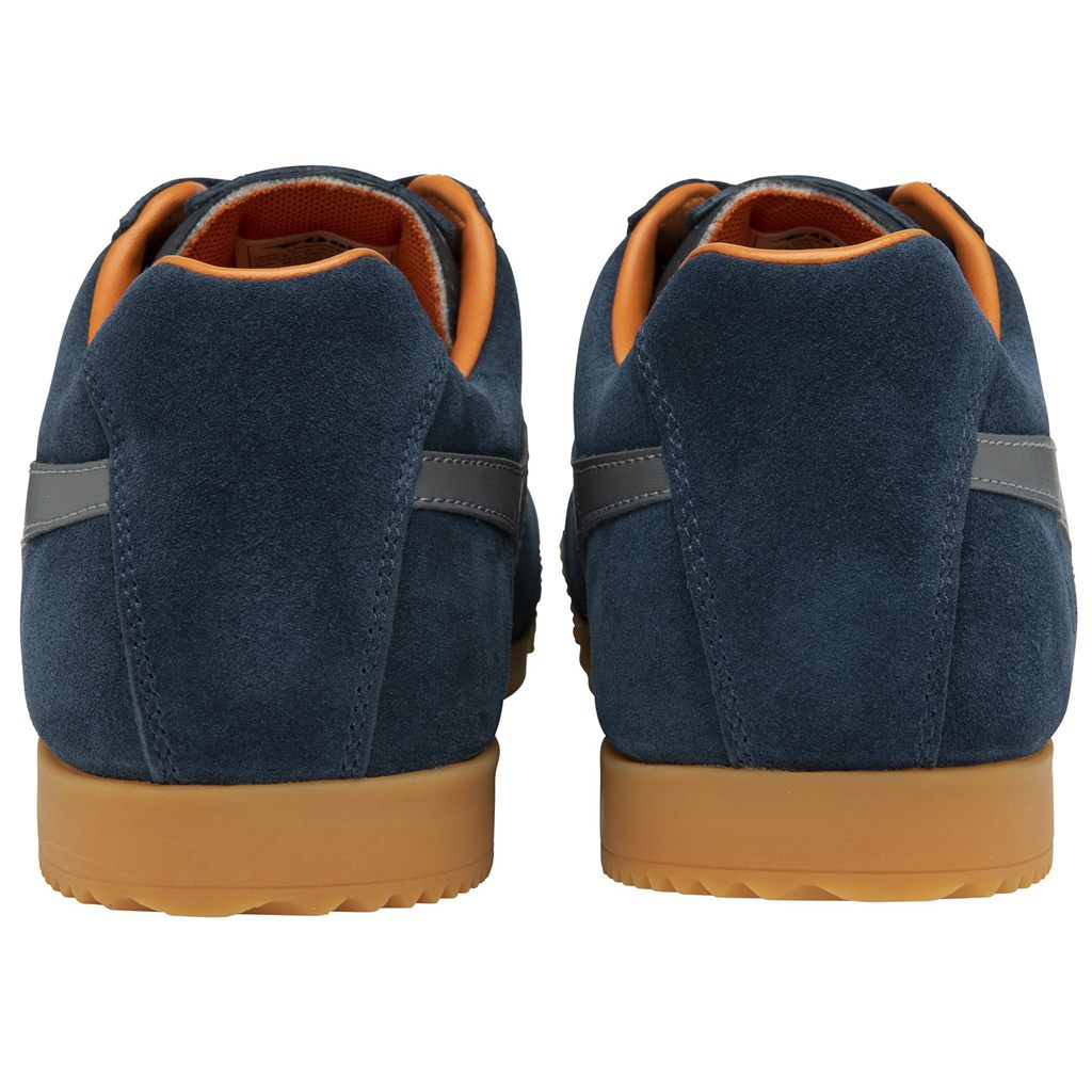 Gola Classics Harrier Suede Sneakers Sötétkék Narancssárga Hungary | FJO-140962