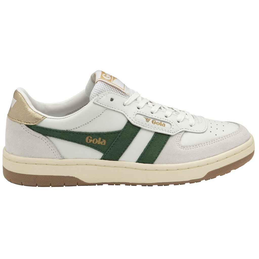 Gola Classics Hawk Sneakers Fehér Sötétzöld Arany Hungary | BPJ-048369