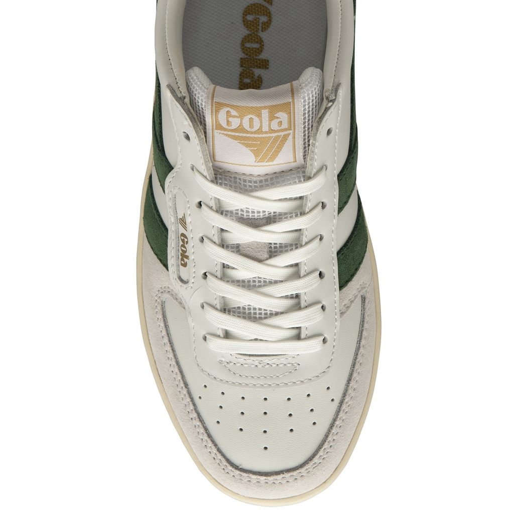 Gola Classics Hawk Sneakers Fehér Sötétzöld Arany Hungary | BPJ-048369