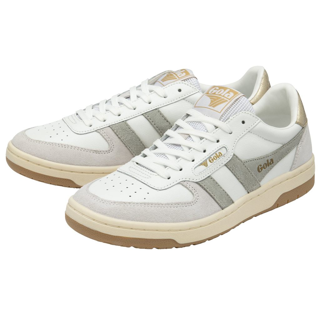 Gola Classics Hawk Sneakers Fehér Világos Szürke Arany Hungary | DVX-472859