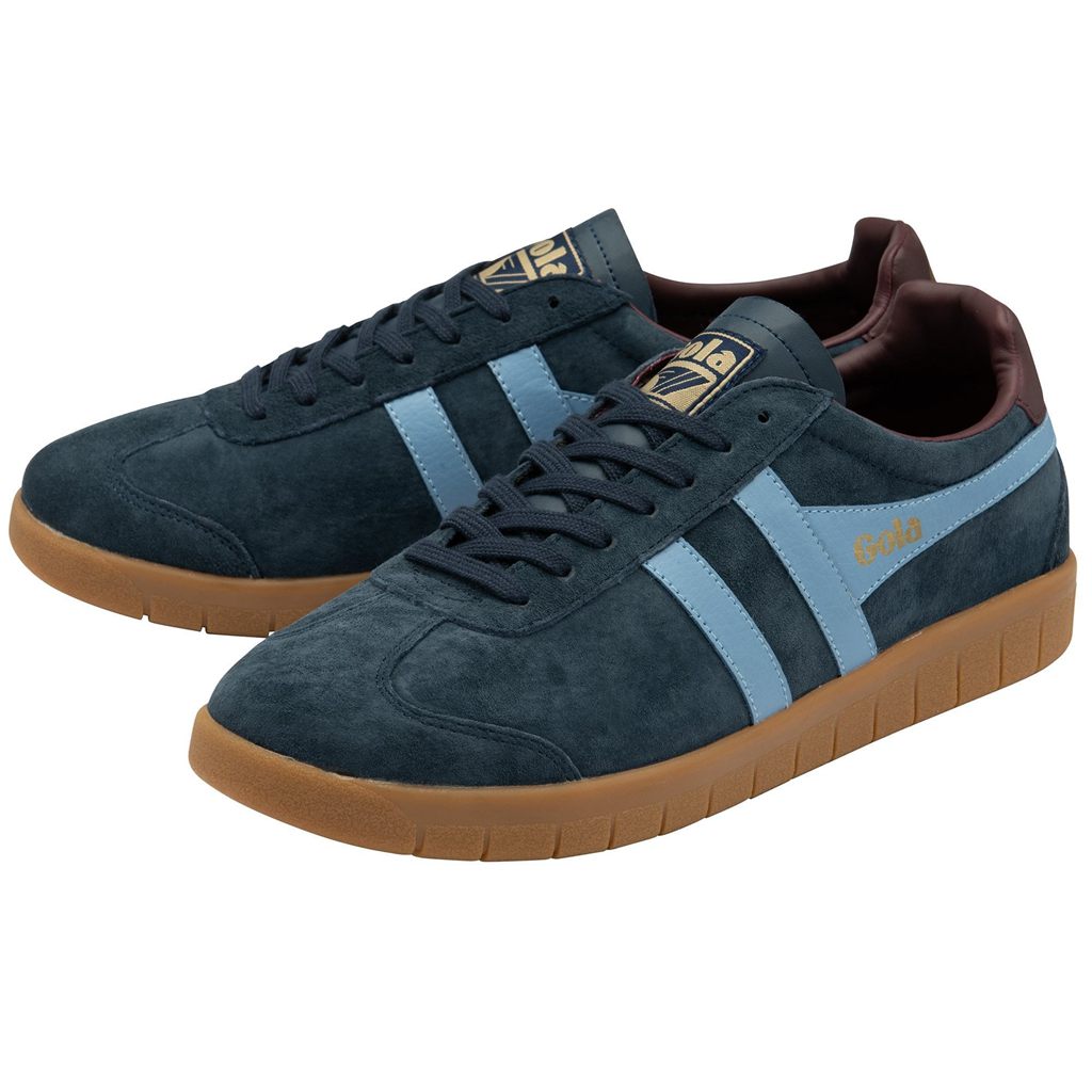 Gola Classics Hurricane Suede Sneakers Sötétkék Bordó Hungary | VFG-278509