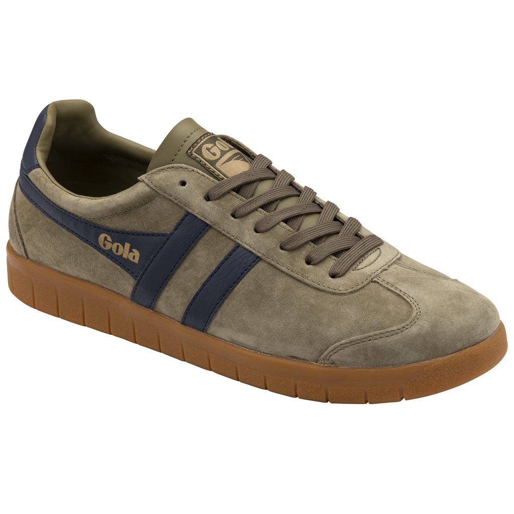 Gola Classics Hurricane Suede Sneakers Khaki Sötétkék Khaki Hungary | SGM-170398
