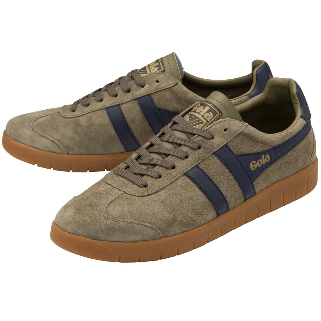 Gola Classics Hurricane Suede Sneakers Khaki Sötétkék Khaki Hungary | SGM-170398