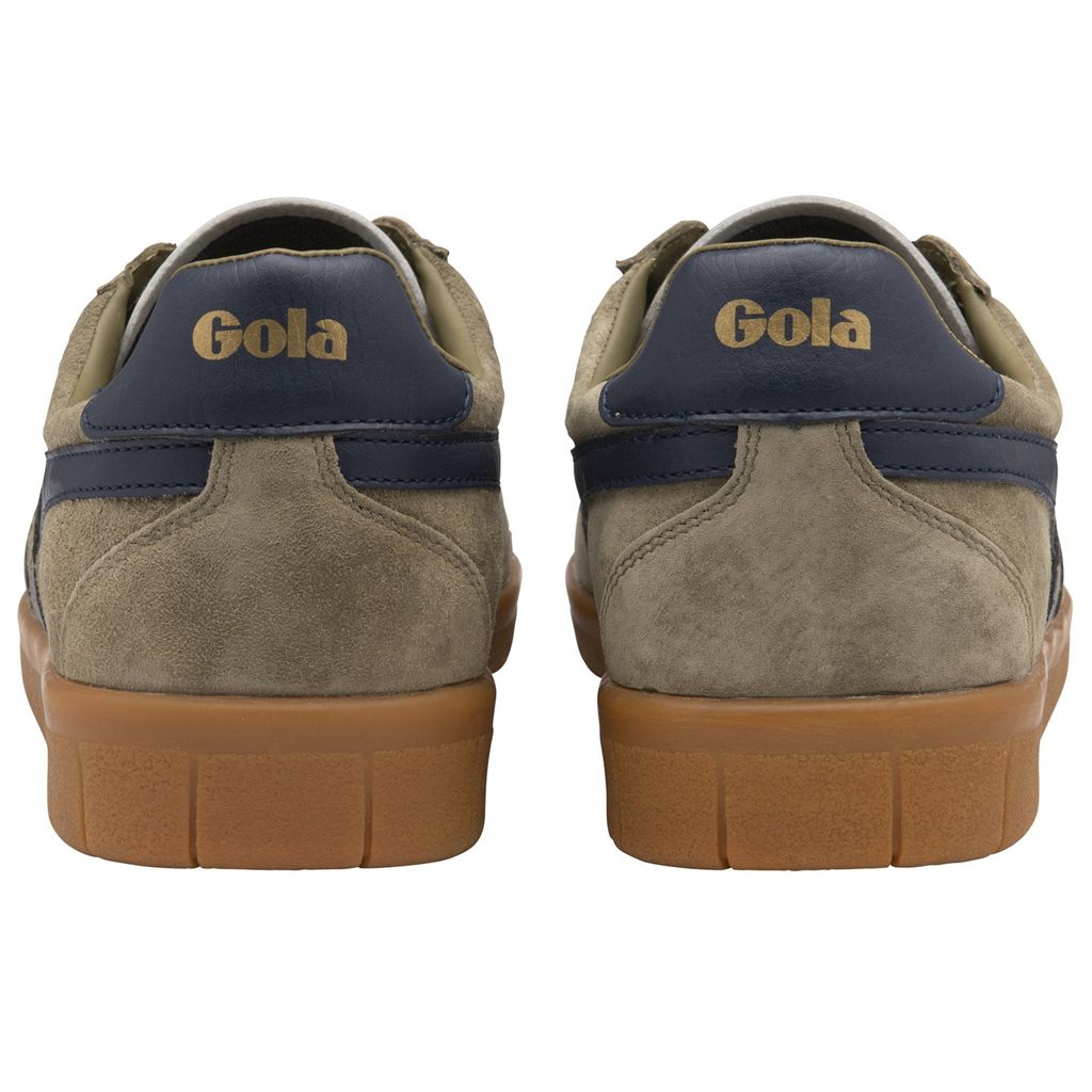 Gola Classics Hurricane Suede Sneakers Khaki Sötétkék Khaki Hungary | SGM-170398