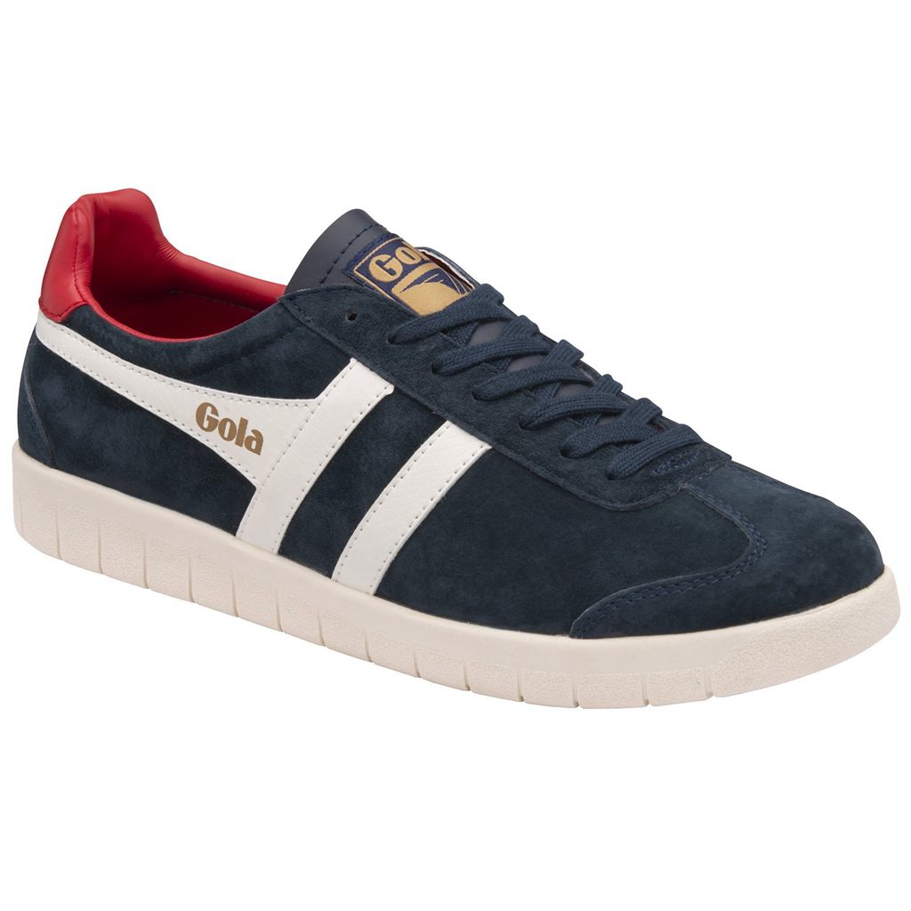 Gola Classics Hurricane Suede Sneakers Sötétkék Fehér Mélypiros Hungary | CMS-851297