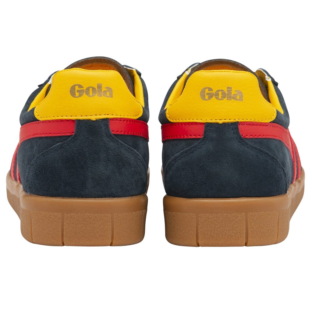 Gola Classics Hurricane Suede Sneakers Sötétkék Piros Hungary | ZRI-061293