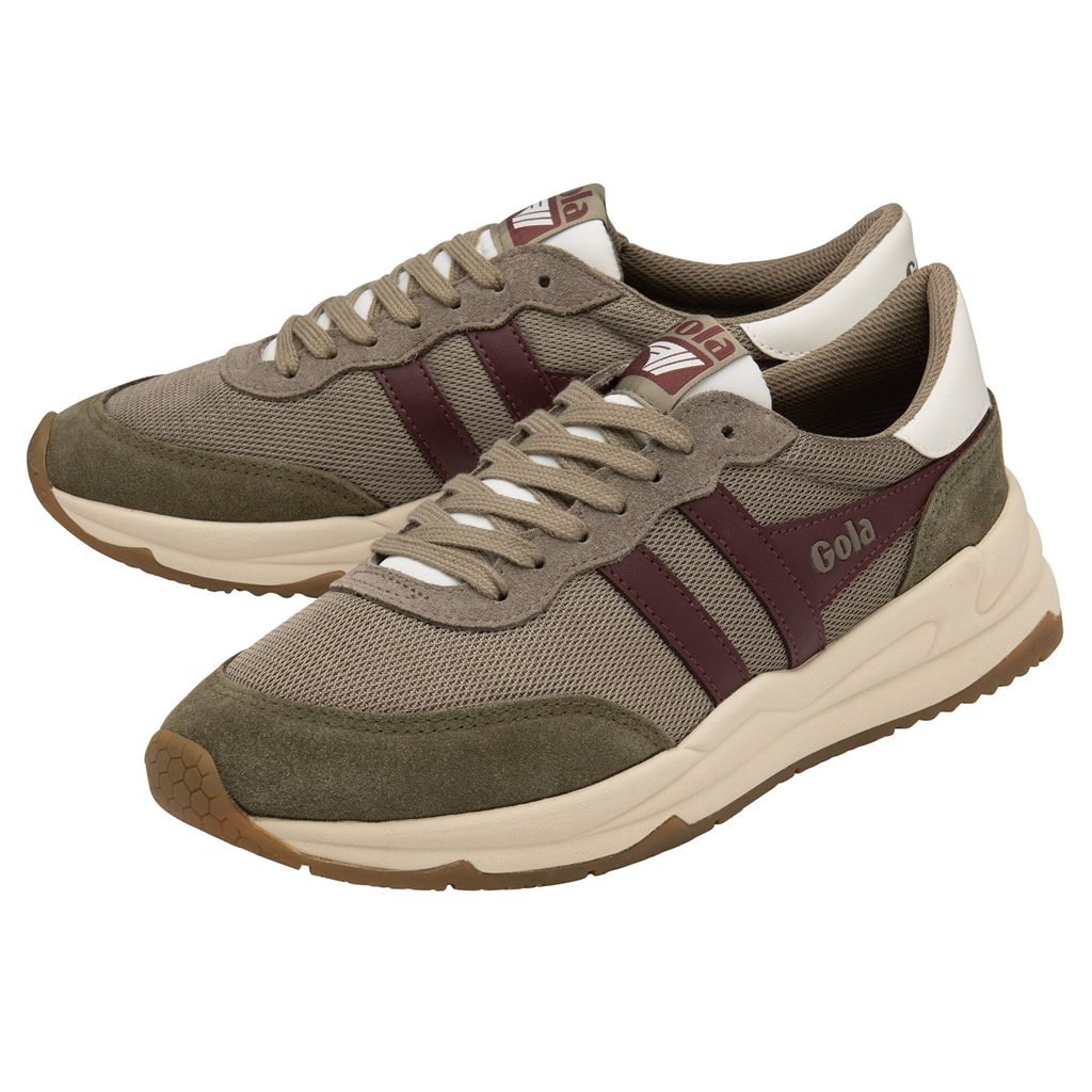 Gola Classics Jupiter Sneakers Khaki Bordó Hungary | GFP-015386