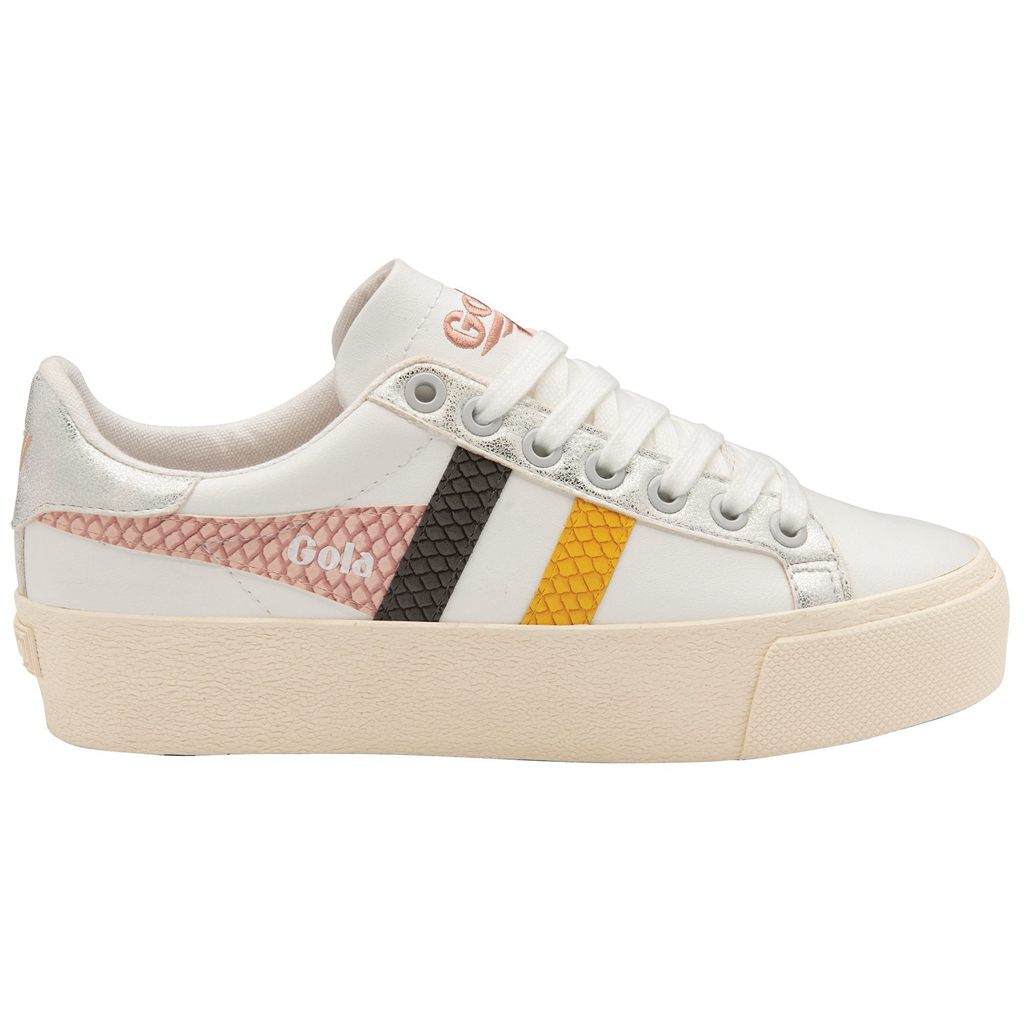 Gola Classics Orchid Platform Trident Snake Sneakers Fehér Rózsaszín Hungary | SPW-348297