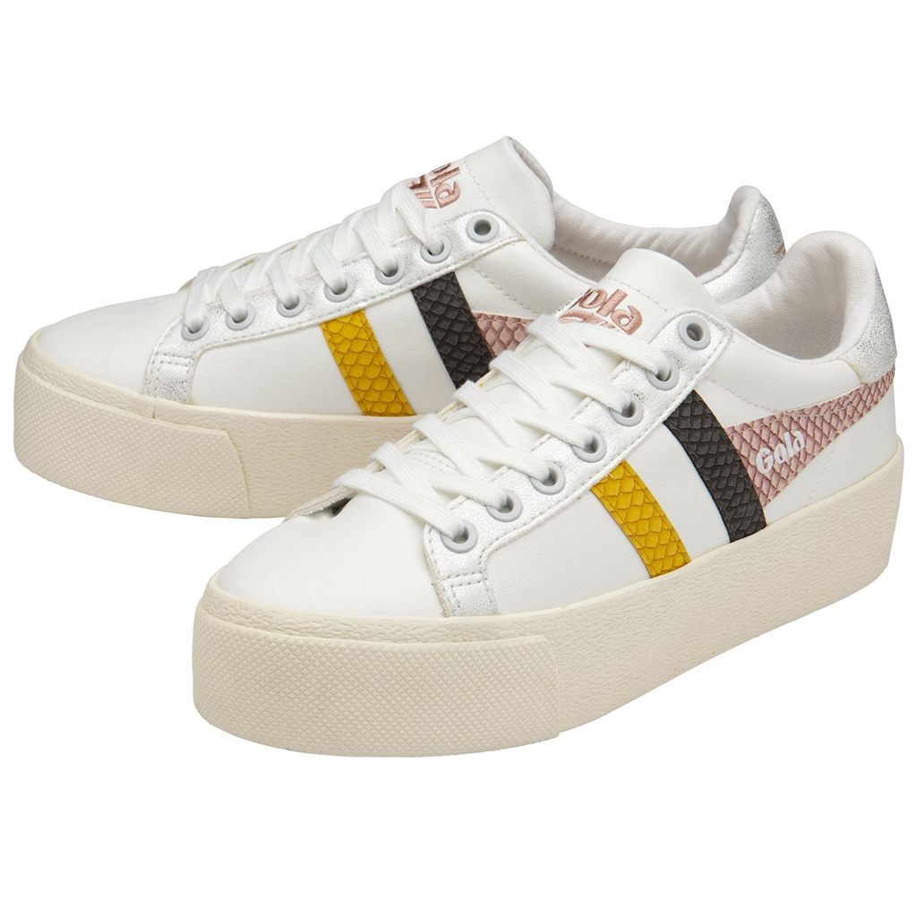 Gola Classics Orchid Platform Trident Snake Sneakers Fehér Rózsaszín Hungary | SPW-348297