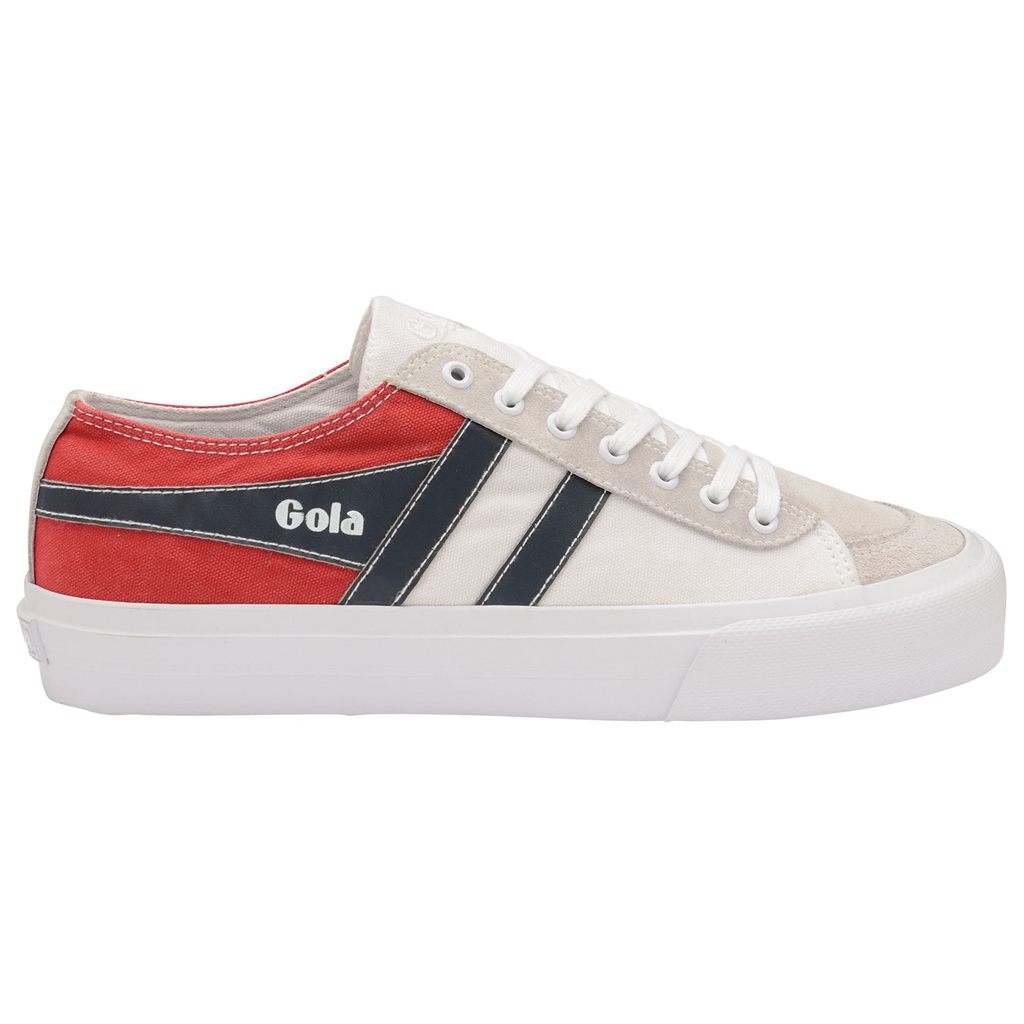 Gola Classics Quota II RWB Plimsoll Sneakers Fehér Piros Sötétkék Hungary | YAV-932618