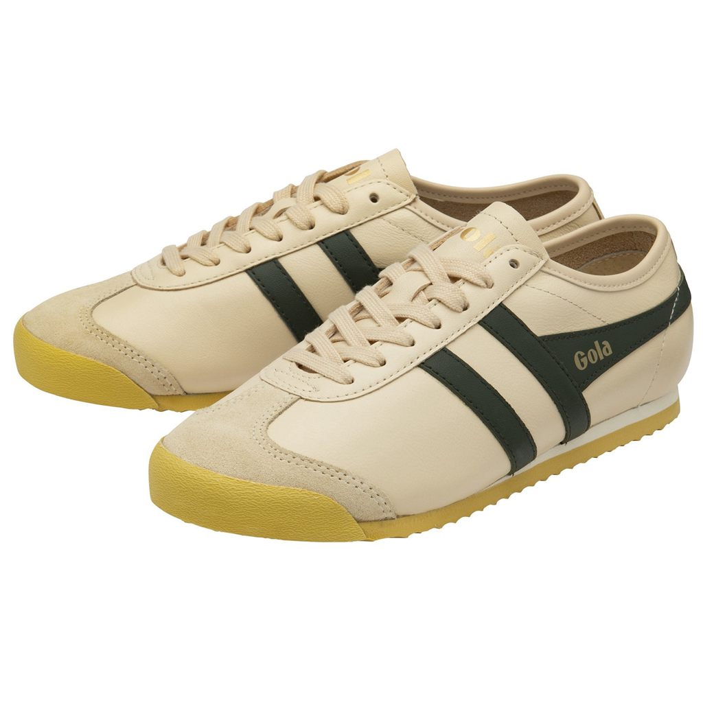 Gola Classics Race Leather Sneakers Sötétkhaki Hungary | USY-507893