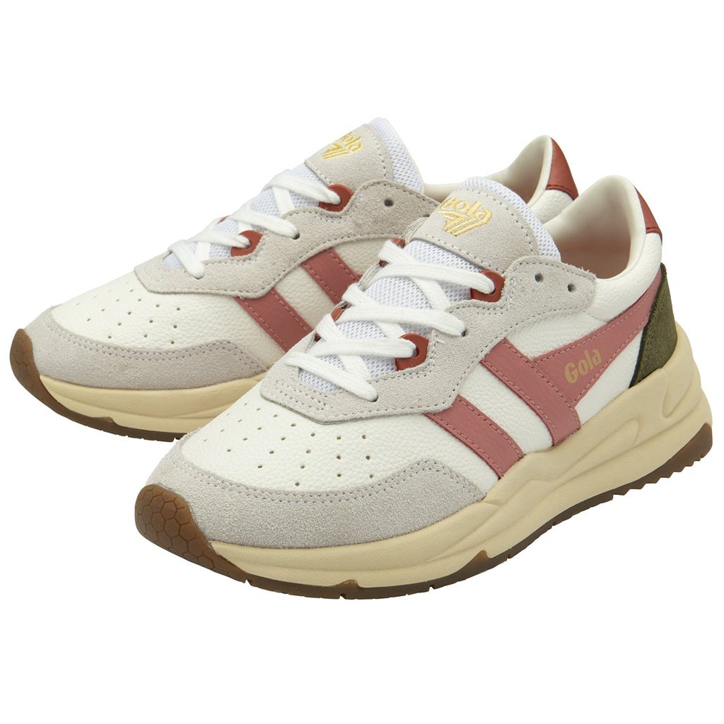 Gola Classics Saturn Sneakers Fehér Korall Rózsaszín Khaki Hungary | OBR-681204
