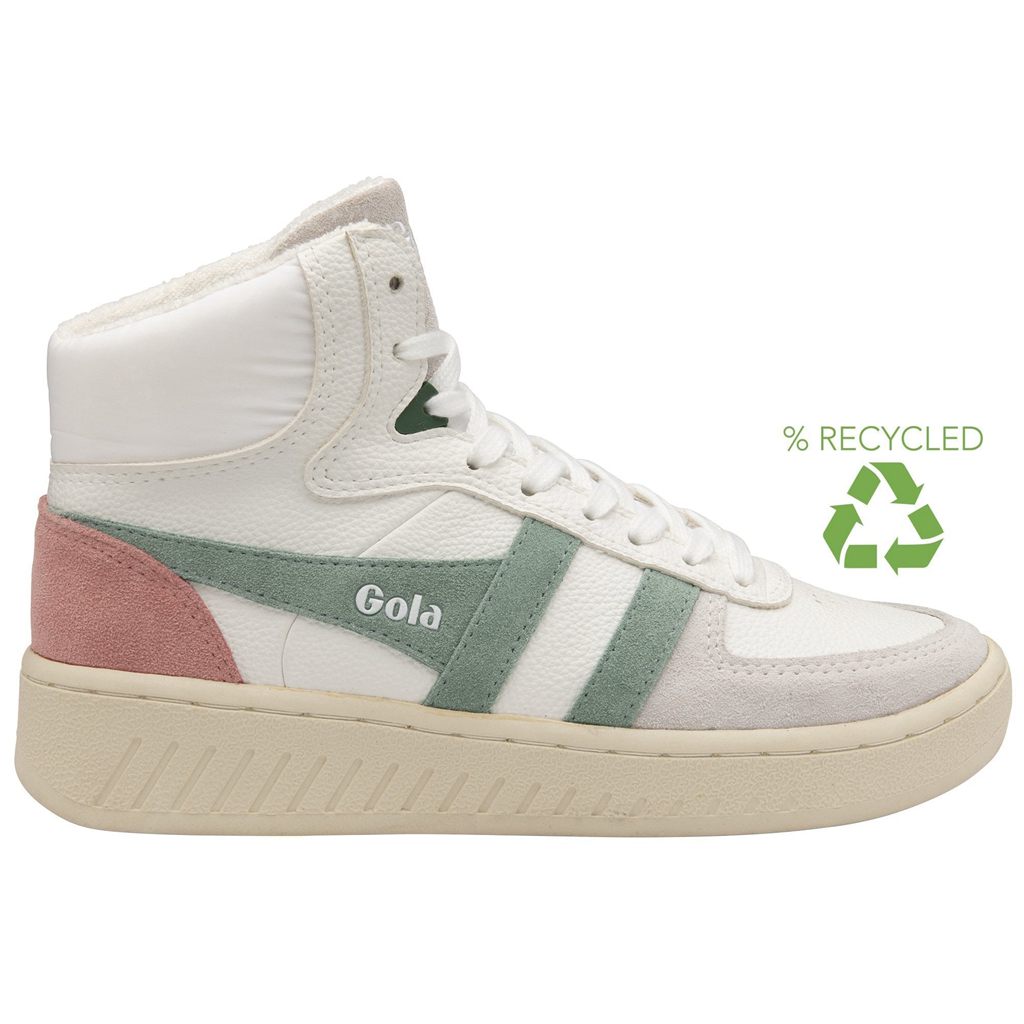 Gola Classics Slam Trident Sneakers Fehér Zöld Korall Rózsaszín Hungary | YEL-273904