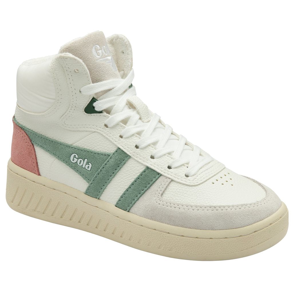 Gola Classics Slam Trident Sneakers Fehér Zöld Korall Rózsaszín Hungary | YEL-273904