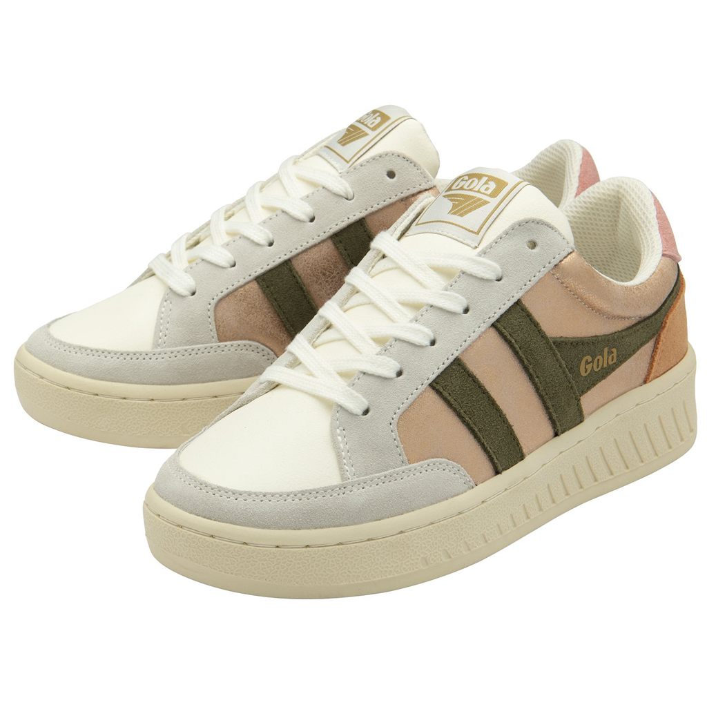 Gola Classics Superslam Blaze Sneakers Rózsaszín Arany Khaki Korall Rózsaszín Hungary | GLF-459132