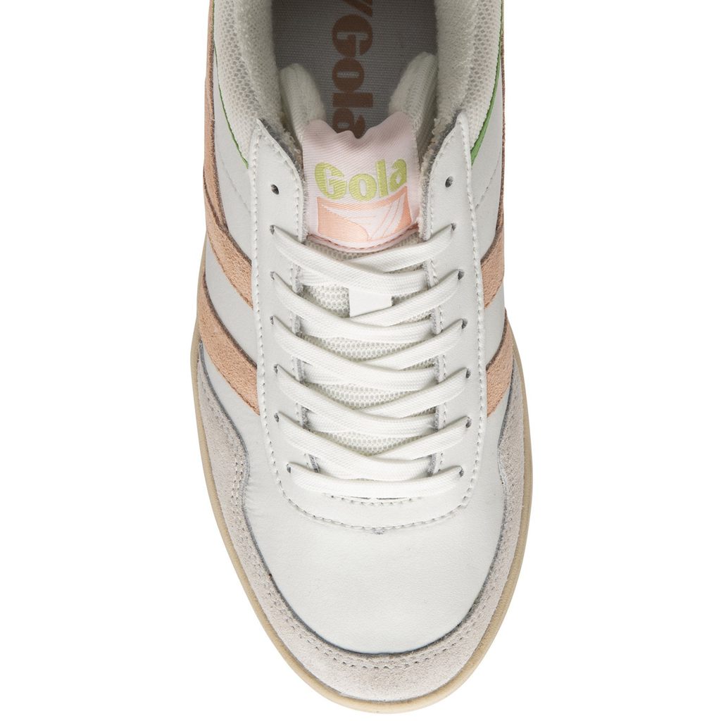 Gola Classics Swerve Sneakers Fehér Rózsaszín Zöld Hungary | YDP-406789