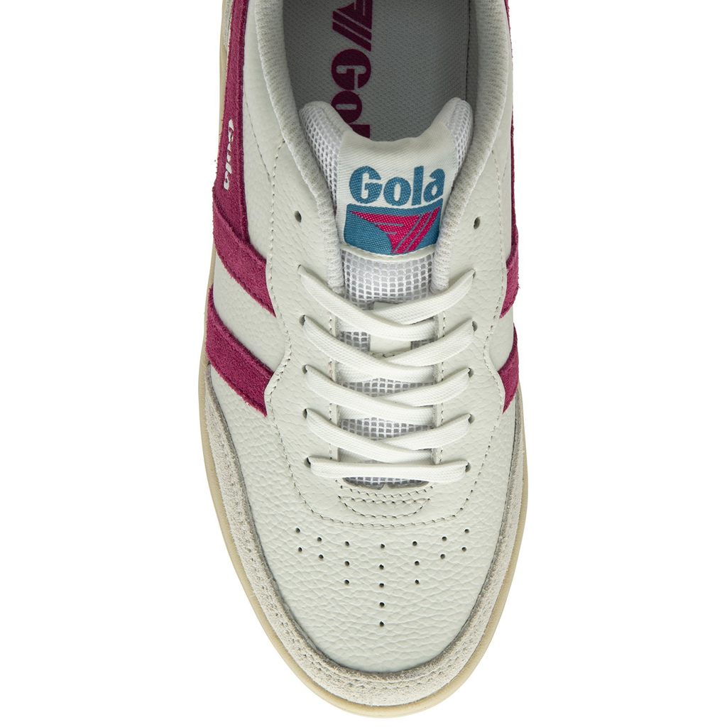 Gola Classics Topspin Sneakers Fehér Fukszia Páva Hungary | KWN-791524