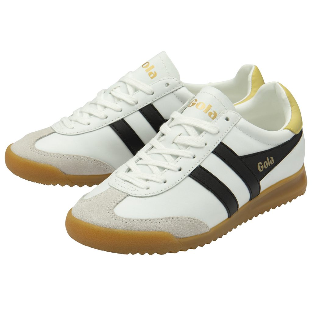Gola Classics Torpedo Leather Sneakers Fehér Fekete Citrom Hungary | GFD-483069