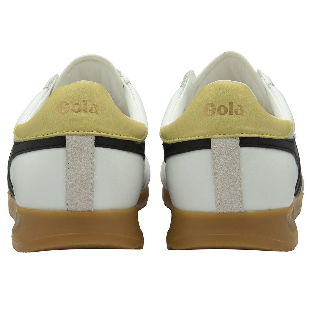 Gola Classics Torpedo Leather Sneakers Fehér Fekete Citrom Hungary | GFD-483069