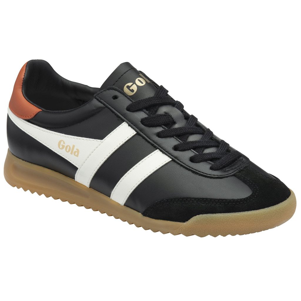 Gola Classics Torpedo Leather Sneakers Fekete Fehér Narancssárga Hungary | BCZ-690748
