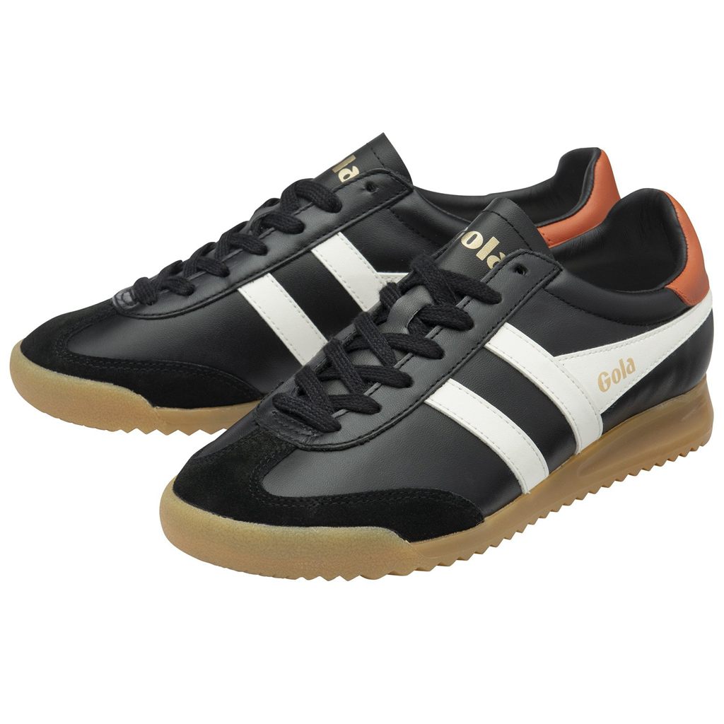 Gola Classics Torpedo Leather Sneakers Fekete Fehér Narancssárga Hungary | BCZ-690748