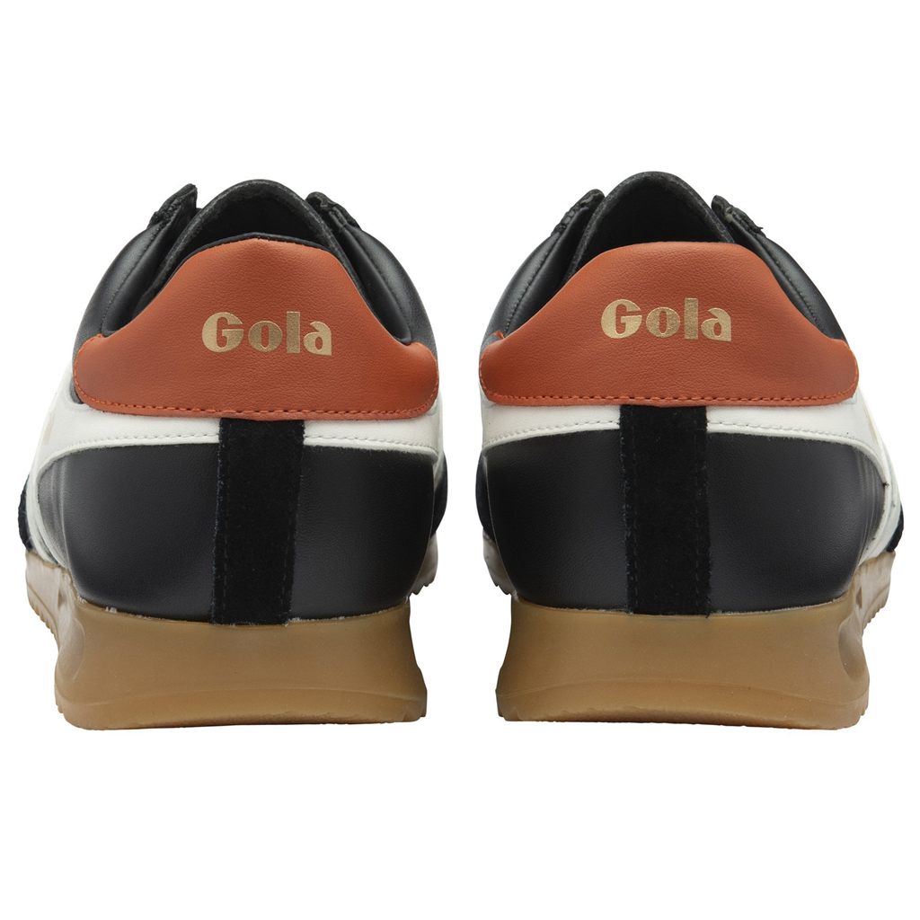 Gola Classics Torpedo Leather Sneakers Fekete Fehér Narancssárga Hungary | ZWK-852374