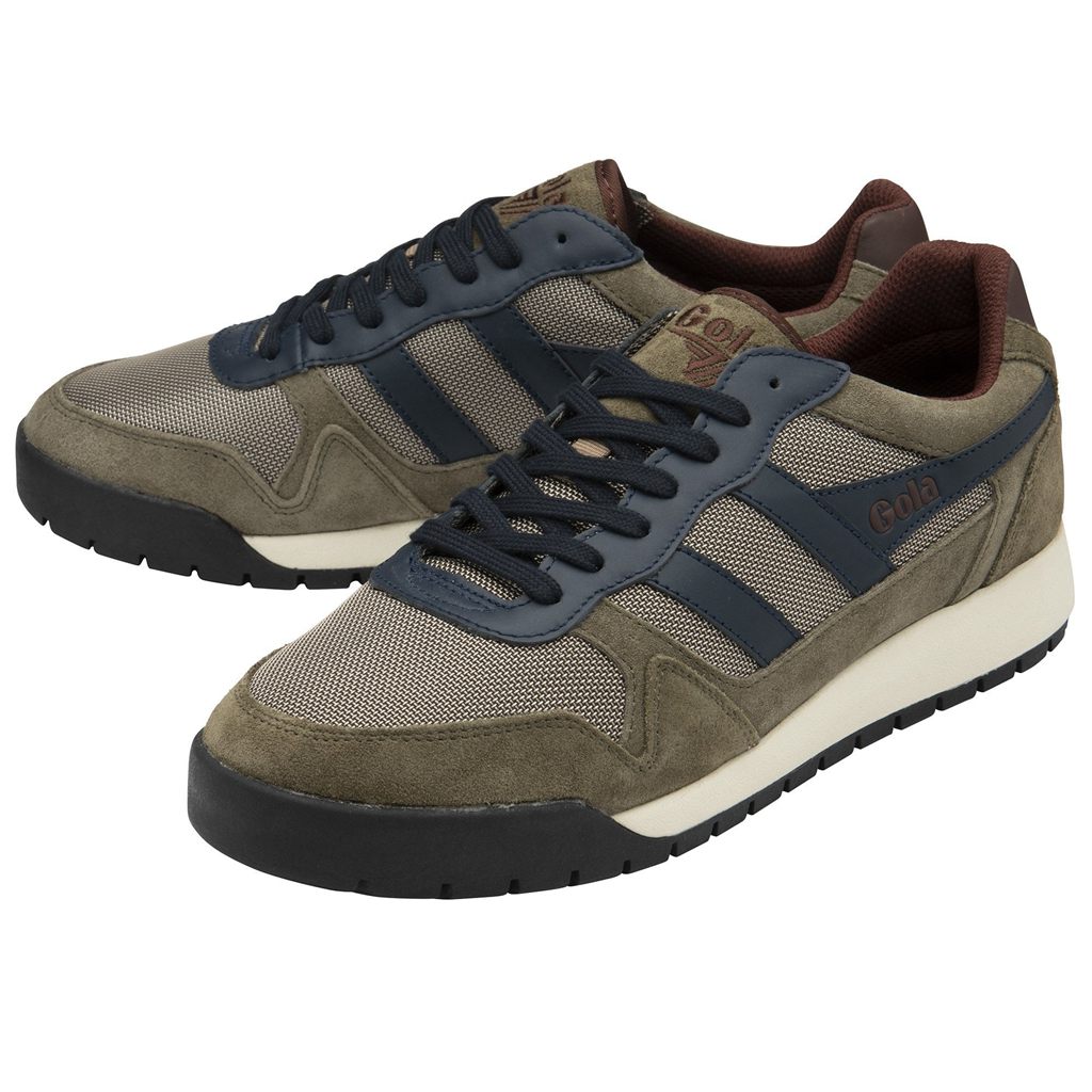 Gola Classics Trek Low Sneakers Khaki Sötétkék Bordó Hungary | EBR-412685